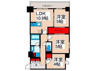 ﾌﾟﾗｳﾄﾞﾌﾗｯﾄ西日暮里ﾃﾞｨｱｰｼﾞｭの物件間取画像